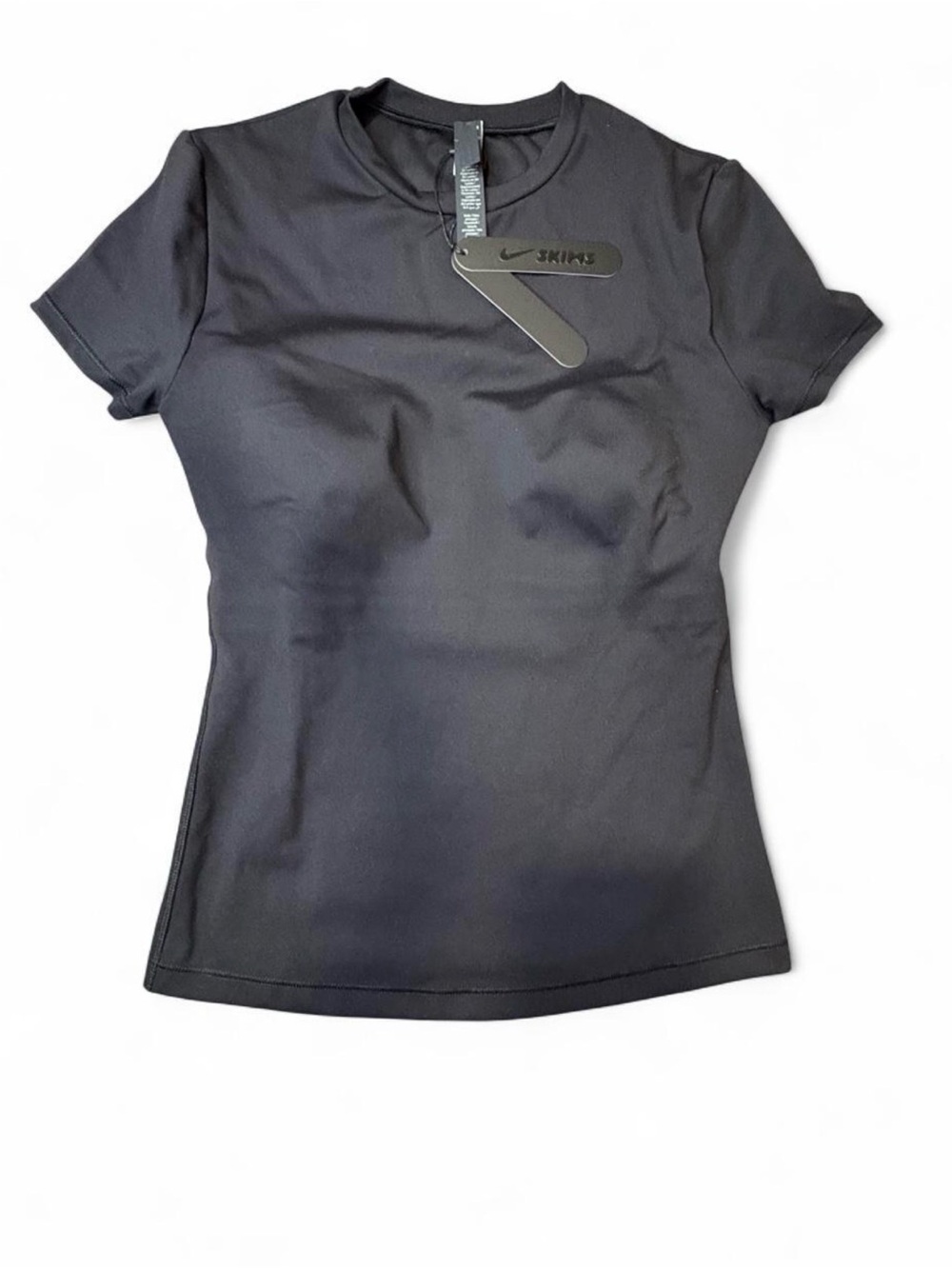 SKIMS Matte Baby tee in obsidian